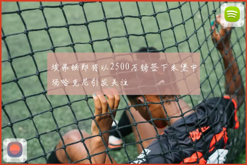 埃弗顿即将以2500万镑签下米堡中场哈克尼引发关注